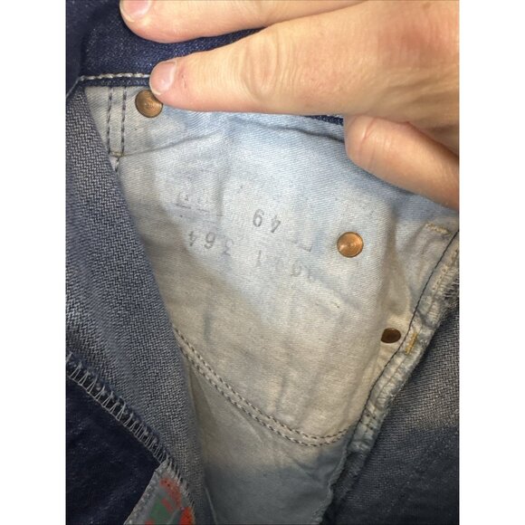 Vintage GWG Scrubbies Jeans Bootcut Men 36X34 Dark Blue Denim 1970s–80s NWT - Picture 6 of 6